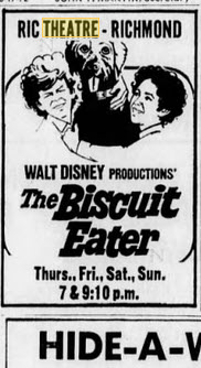 Ric Theater - 03 Aug 1972 Biscuit Eater (newer photo)